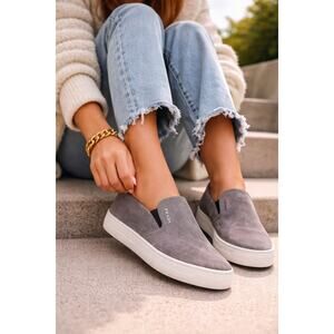 Prada Suede Slip-On Sneakers Gray Women’s EU 38.5 US 7